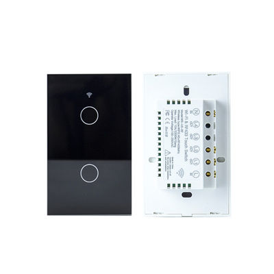 Interruptor de la luz Alexa Compatible Light Switches de la cuadrilla de 110V-240V Tuya Smart Wifi 2