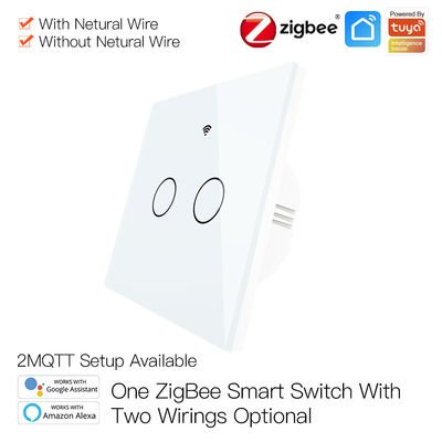 Interruptor de la luz del control de la voz del interruptor de la luz de la pared de Zigbee Wifi Smart