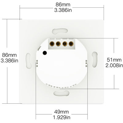 1 2 3 interruptor de botón ligero elegante de 4 cuadrillas con el interruptor de la luz casero teledirigido remoto de la pared de Tuya