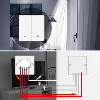 Interruptor de botón multi de Smart de la función de la cuadrilla del interruptor del interruptor mecánico elegante multi de Tuya Wifi