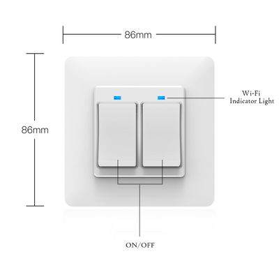 Interruptor de Smart de la cuadrilla de WIFI 2 ningún neutral