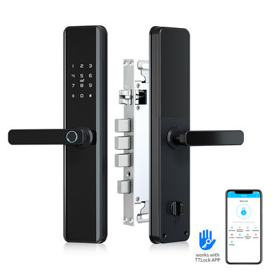 Cerradura de puerta elegante biométrica de Wifi con la cerradura de puerta de Keyless Entry de la manija con la huella dactilar