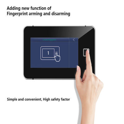 Huella dactilar de la pantalla táctil del LCD WiFi G/M SIM Smart Home Security Full de la voz que desbloquea el sistema de alarma