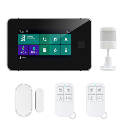 Huella dactilar de la pantalla táctil del LCD WiFi G/M SIM Smart Home Security Full de la voz que desbloquea el sistema de alarma