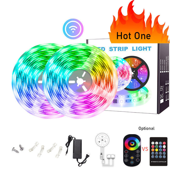 color de la sincronización de la música de la tira de la luz de los 32.8ft RGB Smart LED que cambia luces de tira del LED LOS 7.2W/M
